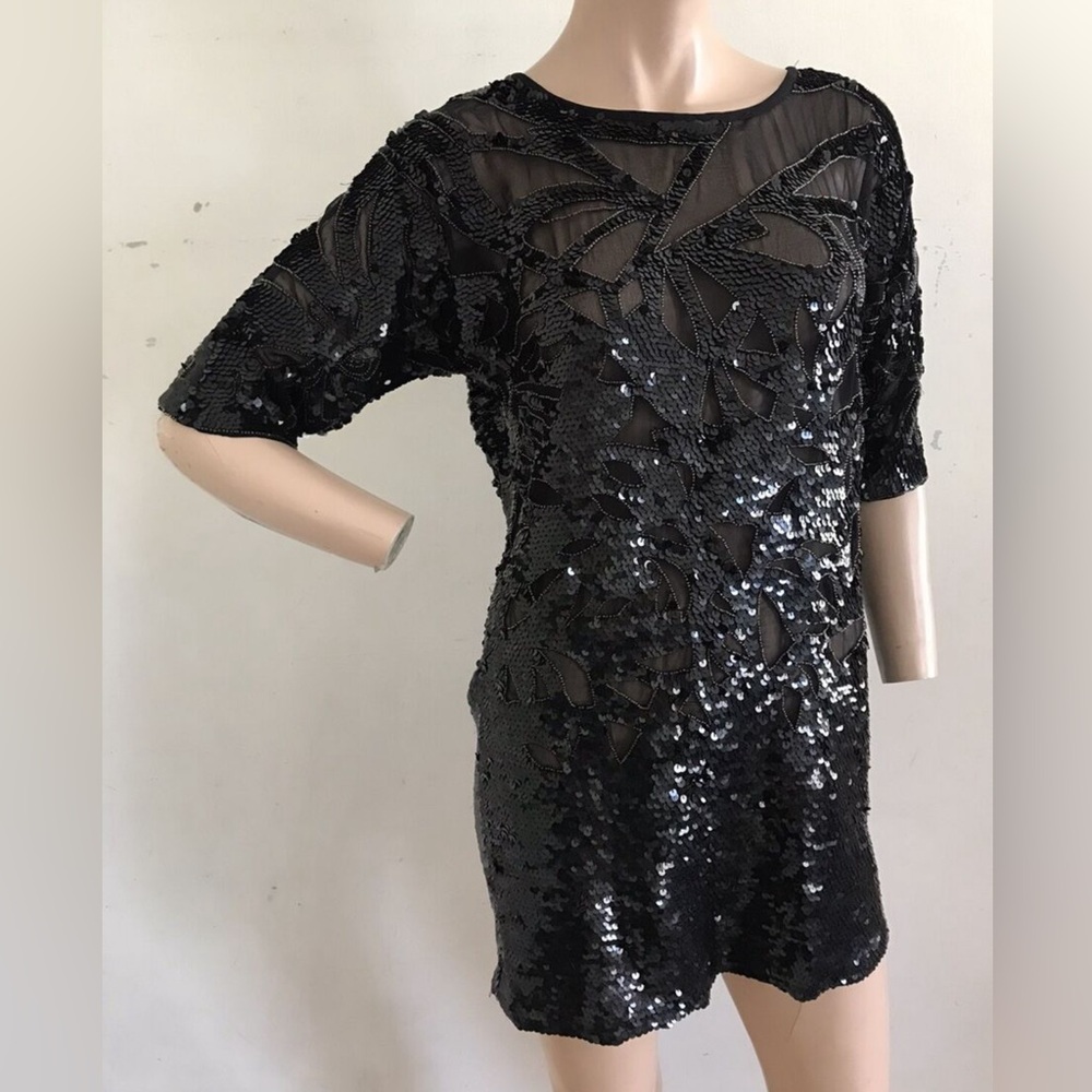 Black mini dress